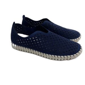 Project Cloud Blue Perforated Slip On Memory Foam Comfort Shoe Size 11